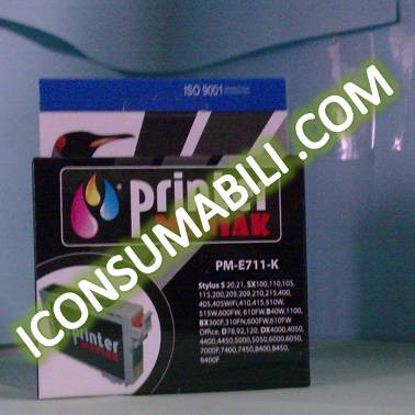 Compatibile Epson PrinterManiak T 711 Black